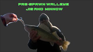 Fox River PRE-SPAWN Walleye Fishing JIG & MINNOW