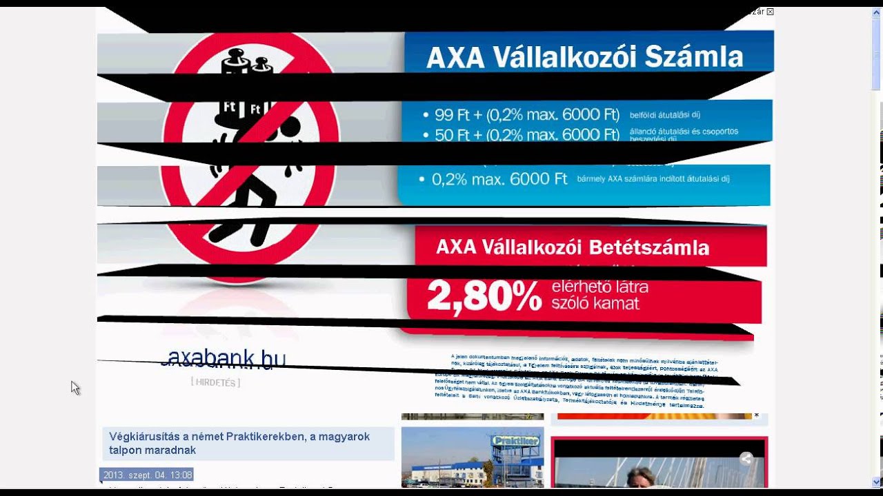 Twister hirdetés a Hír24 oldalán - AXA - YouTube