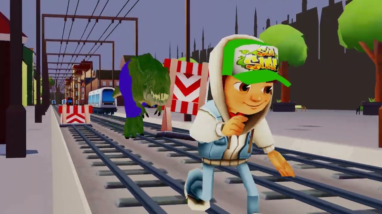 Subway Surfers Vs Hulk T-REX
