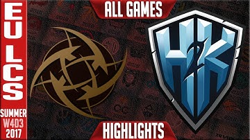 NIP vs H2K Highlights ALL GAMES | EU LCS Week 4 Summer 2017 | Ninjas In Pyjamas vs H2K