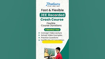 JEE 2025 Recorded Crash Course | Ace Physics, Chemistry & Math | AhaGuru Prof. Balaji Sampath