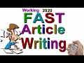 Fast Articles writing plagiarism free 2020