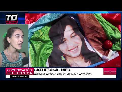 ANDREA TESTARMATA   ESCRITORA DEL POEMA PERPETUA DEDICADO A COCO CAMPOS 27 10 20