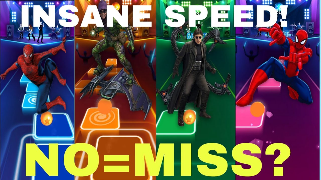 Spider-man Tiles Hop 🔥 INSANE SPEED No Miss Challenge!