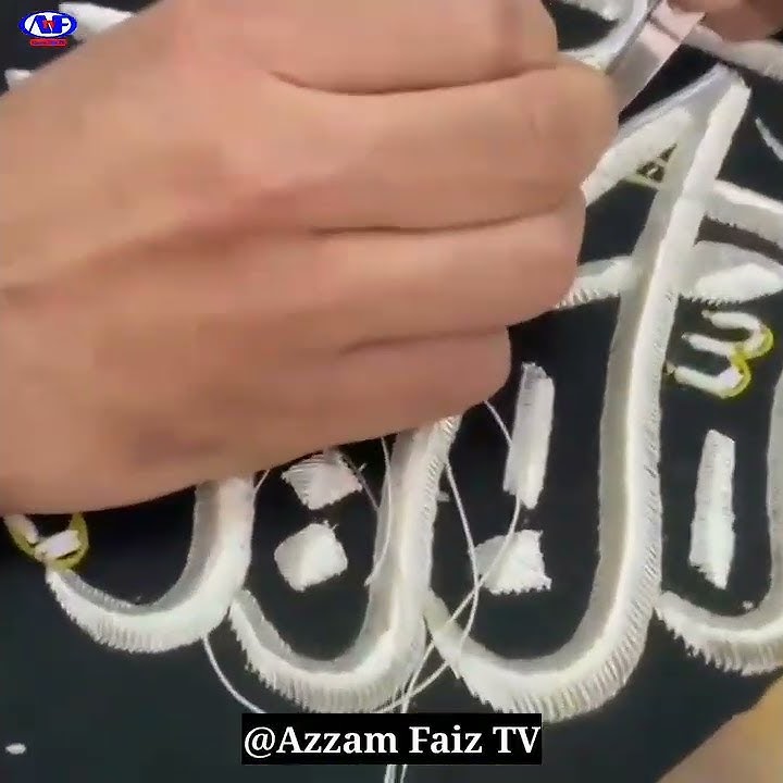 Extra Careful and Diligent to Embroider Kiswah Fabric with Gold Thread