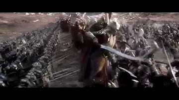 The Hobbit: The Battle of the Five Armies  -  Dwarves and Elves Charge on Orcs