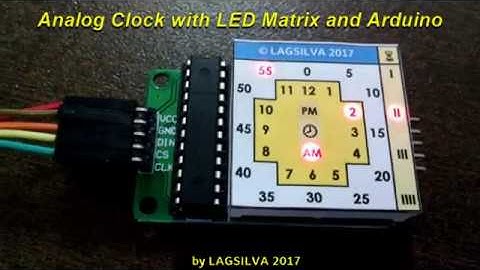 Analog Clock in LED Matrix with Arduino