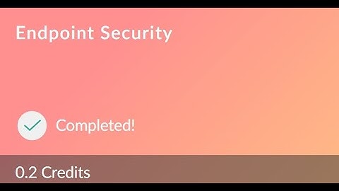 Endpoint Security (0.2 Credits) || Fresco Play