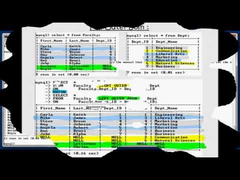 SQL JOINS (w/ MYSQL) - under 10 minutes