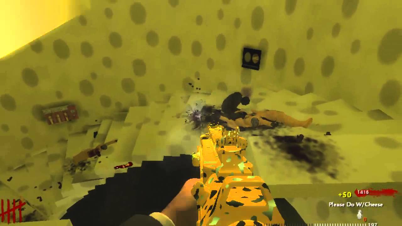 Gameplay Call of Duty WaW custom map zombies CHEESE CUBE - YouTube