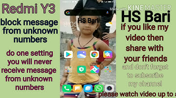 How to block messages from unknown numbers in redmi y3 mobile phone
