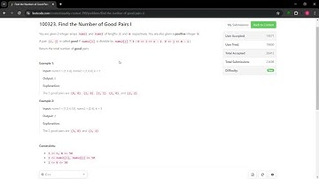 Find the Number of Good Pairs leetcode 399 all solution available