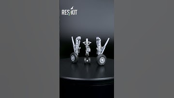 F-14 Tomcat Landing Gears with Weighted Wheels Set in 1/32 Scale by ResKit | Paint and Assembled