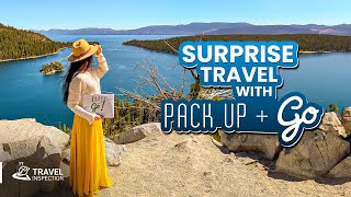 How Pack Up + Go Surprise Travel Works?