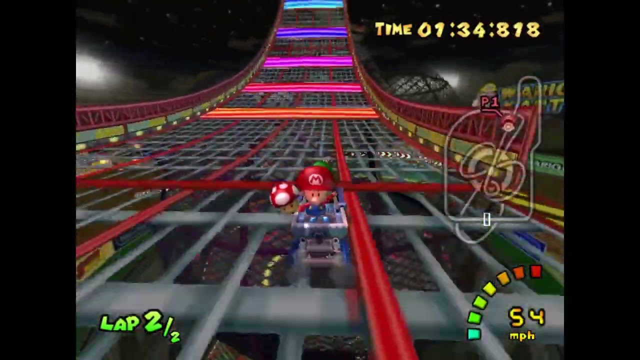 Mario Kart: Double Dash!! (GameCube)Time Trials. Wario Colosseum. Total: 2:33.477 Best lap: 1:15.942