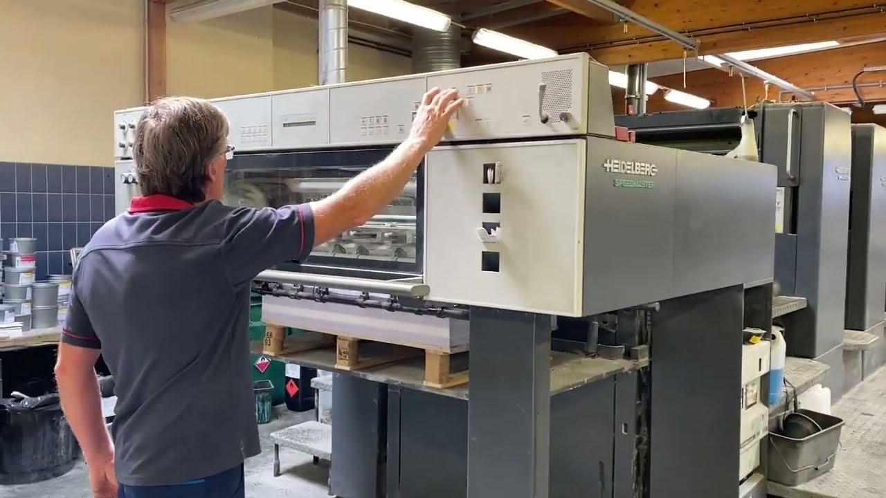 Heidelberg Speedmaster SM 102 – 5 P - Year 1999 - YouTube