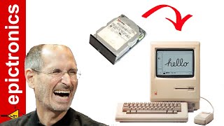 The original Macintosh hacked! Internal hard drive!