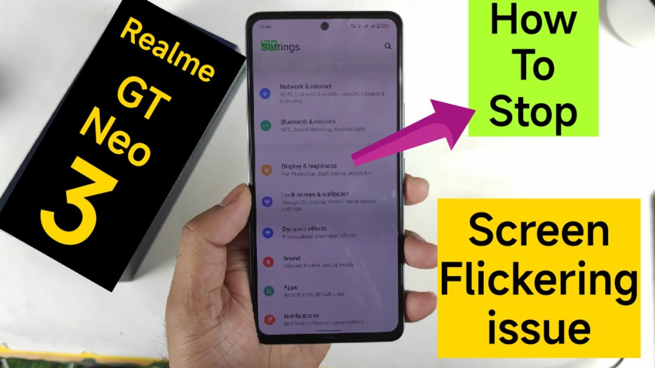 Realme GT Neo 3 How to Stop Flickering issue 100 working Trick YouTube