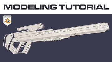 Blender Hard Surface Modeling Tutorial - Scifi Rifle Concept