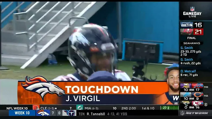 Russell Wilson passed to Jalen Virgil first TD for Broncos