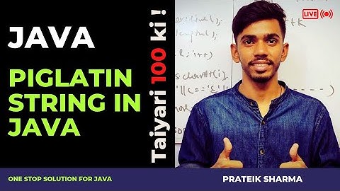 piglatin string java Computer Class 10 ICSE ISC Java Programming