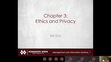 BIS 3233 - Chapter 3 & Chapter 10: Ethics and Privacy and Information Systems Within Organizations