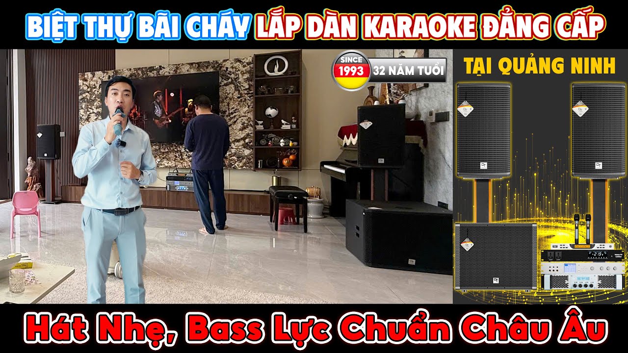 Biệt Thự Quảng Ninh Lắp Bộ Dàn Karaoke Gia Đình DT Alpha 12 - Hát Nhẹ, Bass Lực Chuẩn Châu Âu