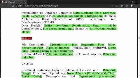 IMPORTANT TOPICS OF DBMS FROM EACH UNIT (HPU) | BCA 2ND SEM