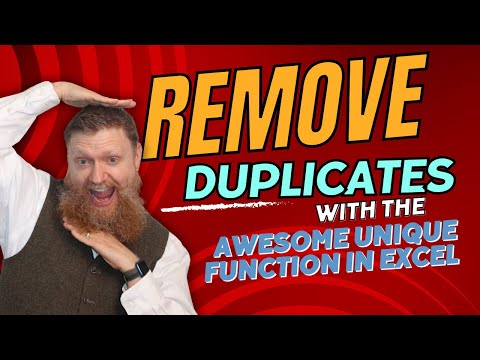 Remove Duplicates with the awesome unique function in Excel