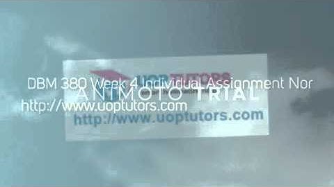 DBM 380 Week 4 Individual Assignment Normalization of the ERD