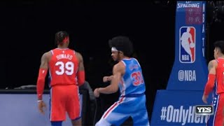 Jarrett Allen fights Dwight Howard and then shoves Ben simmons