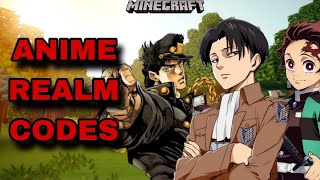 *NEW* BEST ANIME REALM CODES FOR MINECRAFT BEDROCK EDITION!