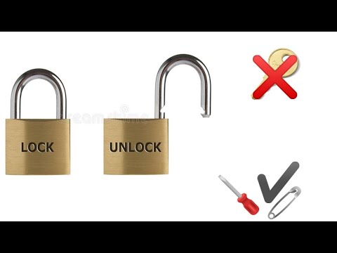 How to unlock a lock without key - YouTube
