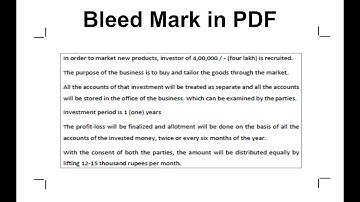 How to add Bleed Marks in PDF Document in Adobe Acrobat Pro