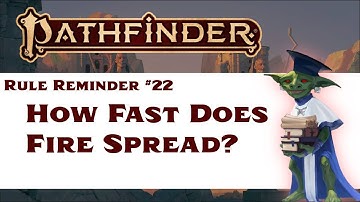 How Fast Does Fire Spread?  (Pathfinder Rule Reminder #22)