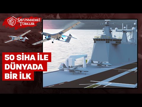 50 SİHA ile dünyada bir ilk: Dev savaş gemisinden havalanacaklar