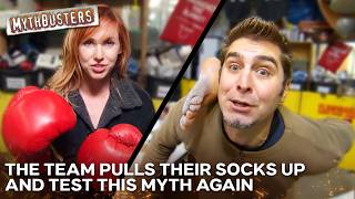 Can You ACTUALLY Knock Someone Clean Out Of Their Socks | MythBusters