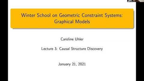 Graphical Models: A Combinatorial and Geometric Perspective (Lecture 3)