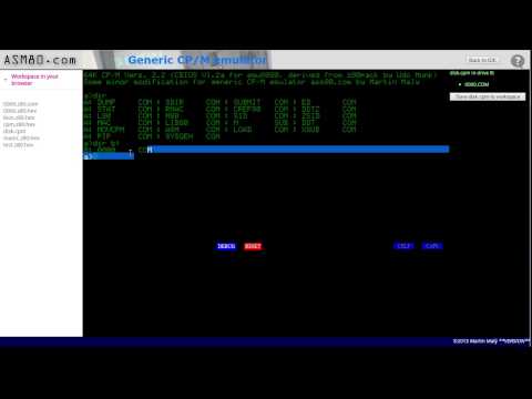 Assembler ASM80 and CP/M