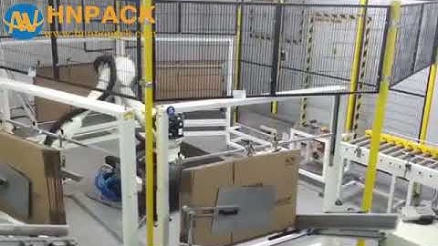 Hennopack random robotic case erector packing system