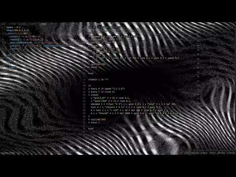 Audio visual coding with tidal cycles and hydra