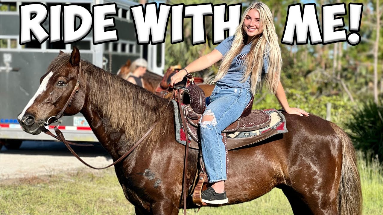 TACK UP & RIDE WITH ME WESTERN! Florida Horse Trail Ride YouTube