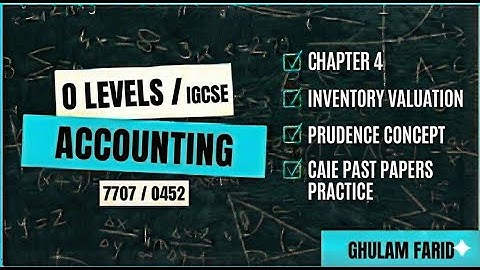 Inventory valuation O Level O Levels 7707 | IGCSE 0452 | CAIE past papers practice | Ghulam Farid |