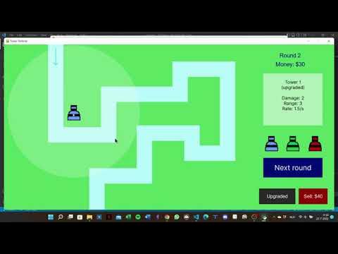 A very basic Tower Defense game build with Pygame - YouTube