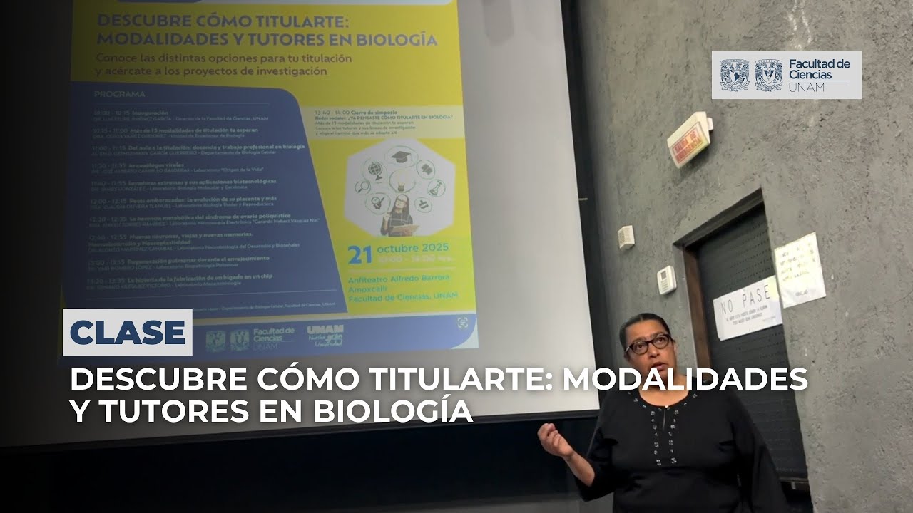 Clase - Descubre cómo titularte: modalidades y tutores en Biología