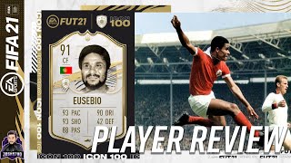 THE BEST ICON STRIKER 91 MID ICON EUSEBIO PLAYER REVIEW FIFA 21 ULTIMATE TEAM