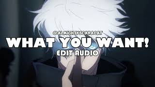 WHAT YOU WANT! | edit audio | TW FLASHING LIGHTS & SHAKING