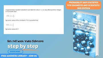 Suppose that a random variable X can take the value 1, 2, or any other positive...CH 2.1 problem 10