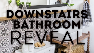 Downstairs Bathroom Reveal / Cottage House Flip Before & After