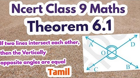Ncert Class 9 Maths Lines and Angles Theorem 6.1 in Tamil
